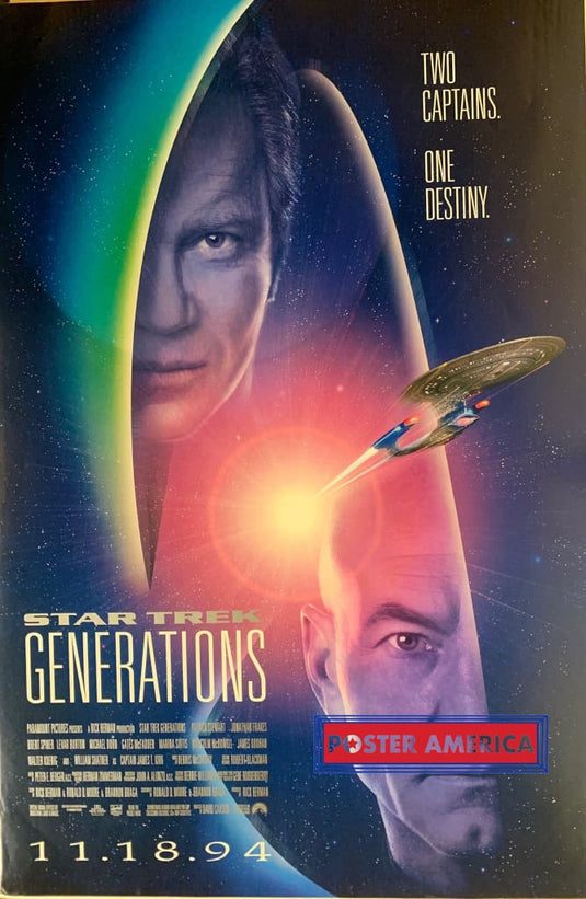 Star Trek Generations 1994 Vintage Movie Promo Poster 27 X 40