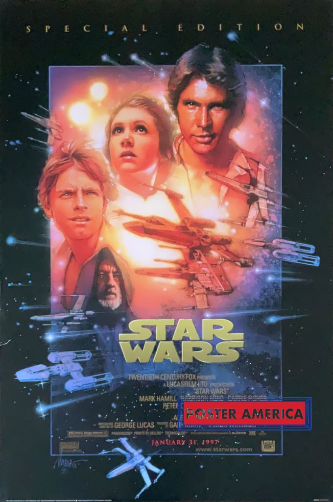 Load image into Gallery viewer, Star Wars A New Hope Vintage 1997 Special Edition One Sheet Poster 24 X 36 Vintage Poster
