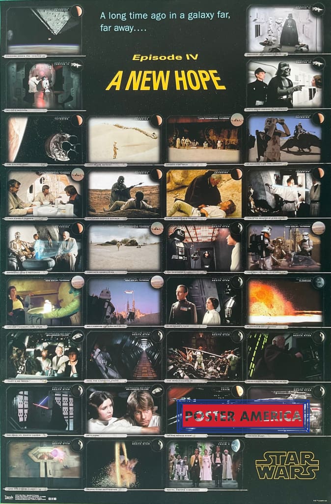 Load image into Gallery viewer, Star Wars: Episode Iv - A New Hope Movie Frames Poster 22.5 X 34
