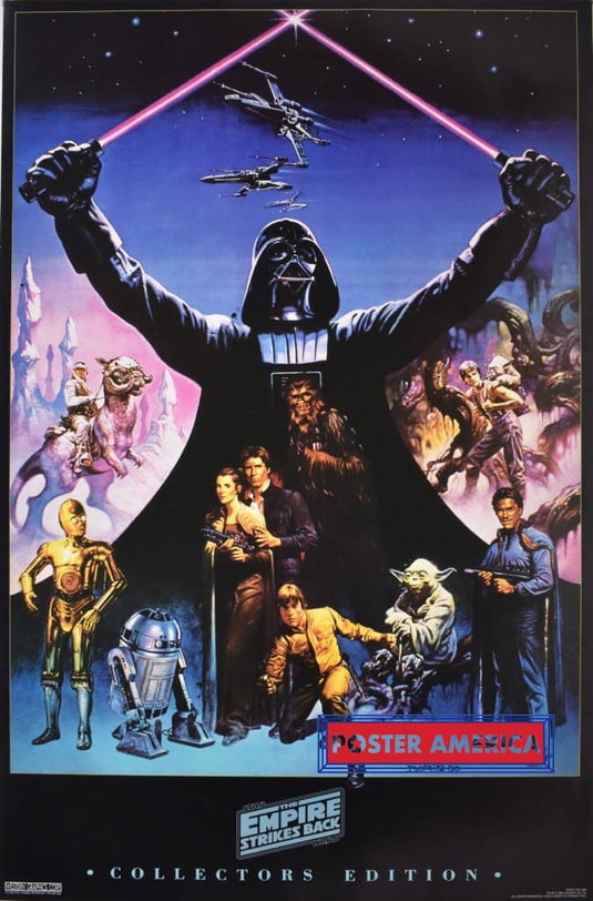 Star Wars The Empire Strikes Back Collectors Edition Original 90S Poster 21 X 32