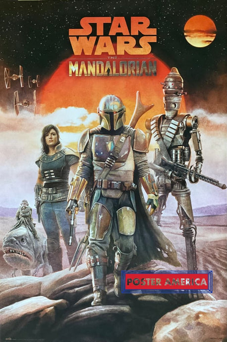 Star Wars The Mandalorian Airbrush Style Poster 24 x 36 Poster