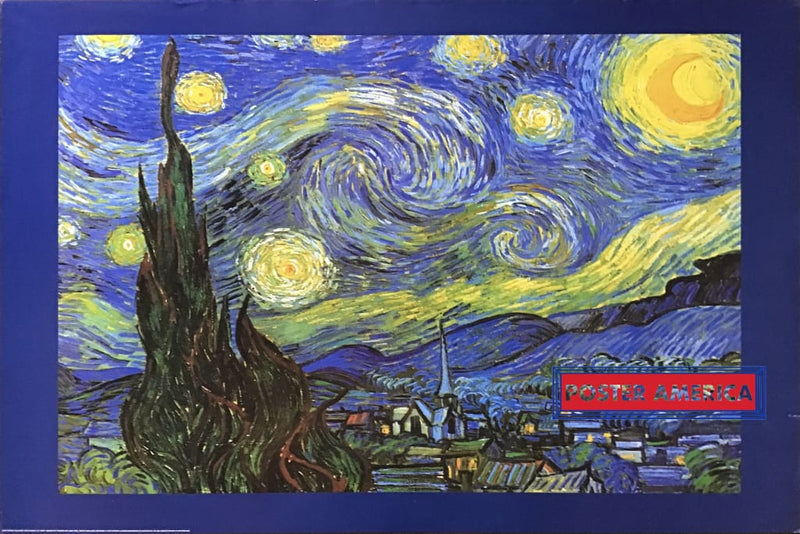 Load image into Gallery viewer, Starry Night By Vincent Van Gogh Art Reproduction Poster 24 X 36
