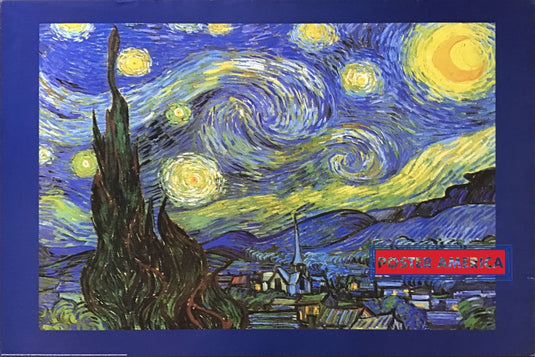 Starry Night By Vincent Van Gogh Art Reproduction Poster 24 X 36
