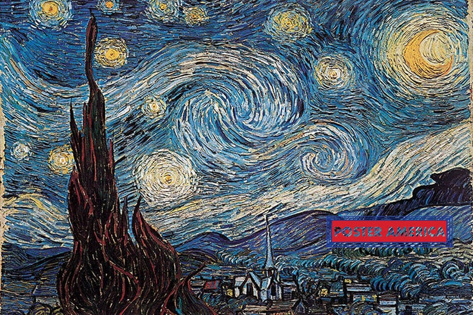 Starry Night By Vincent Van Gogh Poster 24 X 36