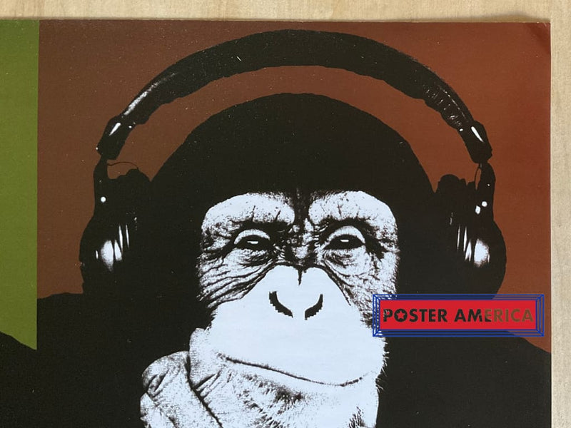 Load image into Gallery viewer, Steez Chimpanzee With Headphones Art Slim Print 12 X 36
