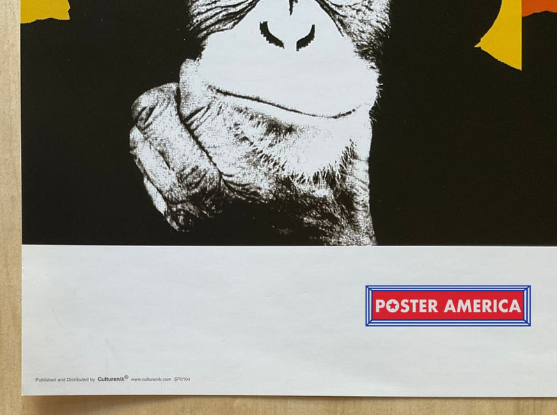 Load image into Gallery viewer, Steez Chimpanzee With Headphones Art Slim Print 12 X 36
