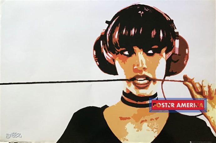Steez Girl With Headphones Poster 24 X 36