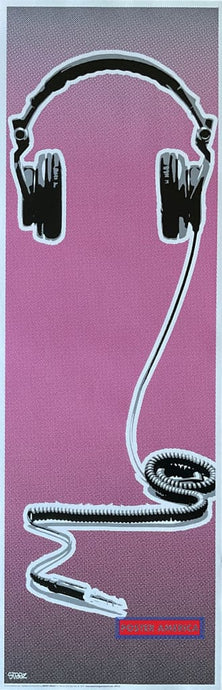 Steez Headphones Art Slim Print 12 X 36