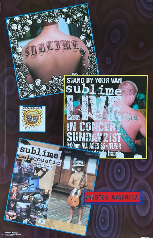 Sublime Live In Concert Vintage 1998 Poster 22 X 34.5 Vintage Poster