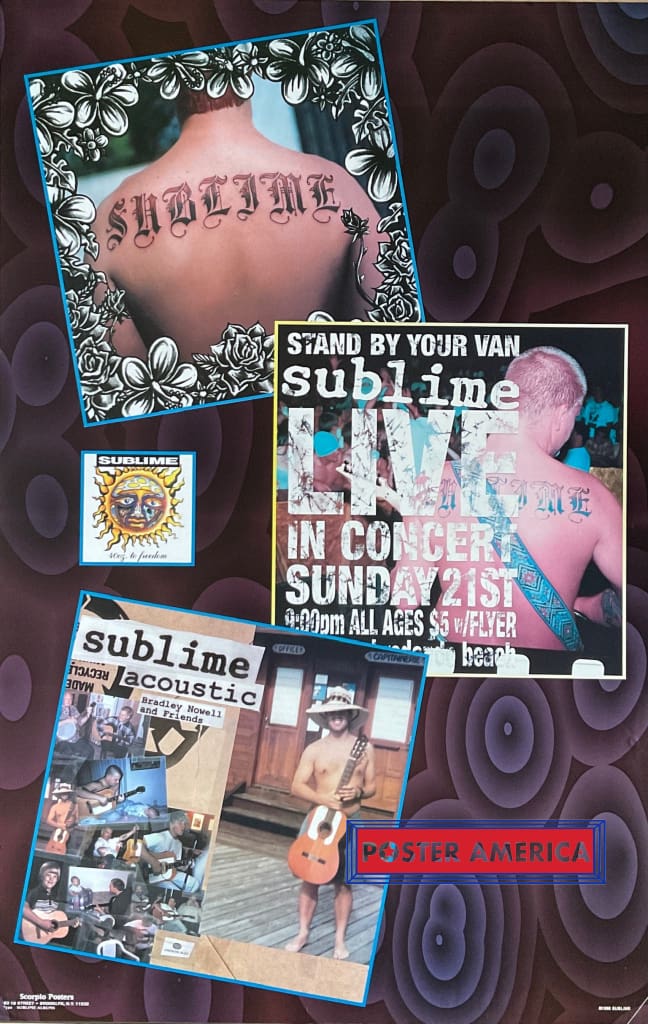 Load image into Gallery viewer, Sublime Live In Concert Vintage 1998 22 X 34.5 Poster
