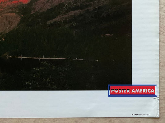 Sunrise Over St. Mary Lake Glacier National Park Montana Vintage Slim Print 12 X 36