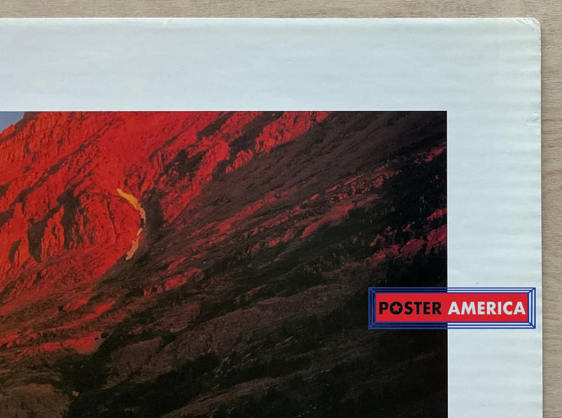 Load image into Gallery viewer, Sunrise Over St. Mary Lake Glacier National Park Montana Vintage Slim Print 12 X 36

