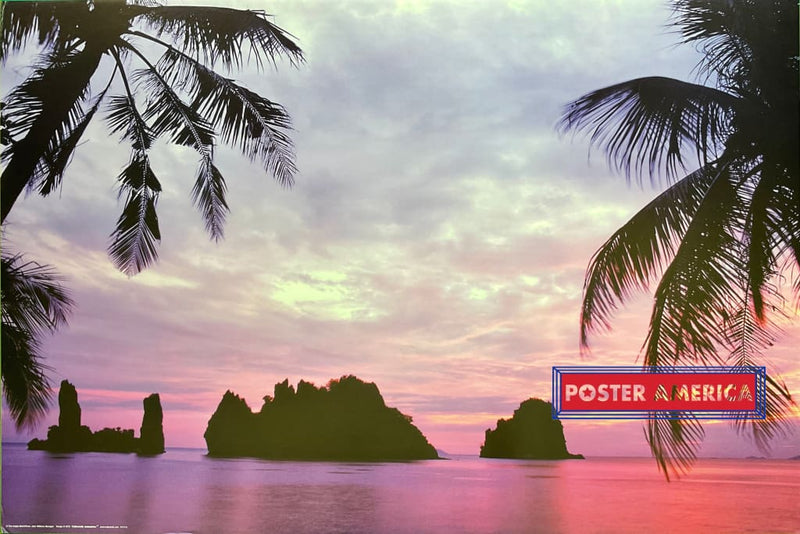 Load image into Gallery viewer, Sunset On Duong Beach Phan Thiet Vietnam Scenic Poster 24 X 36
