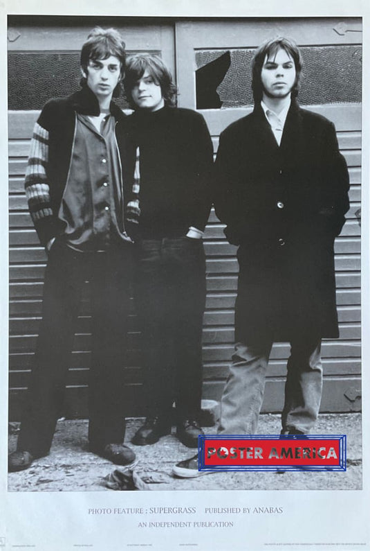 Supergrass Rock Band Group Shot Vintage 1996 Poster 23 X 34 Vintage Poster