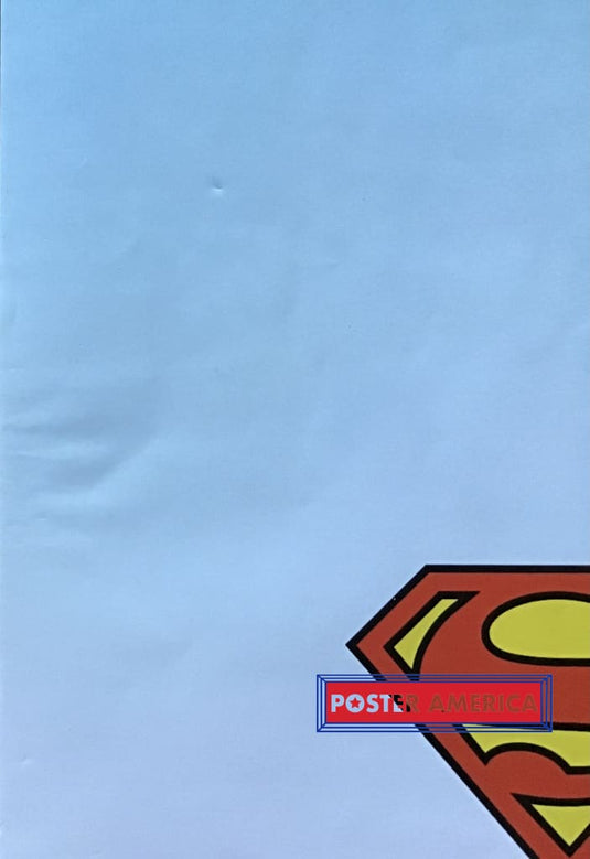 Superman Flying Cartoon Poster 22.5 X 34