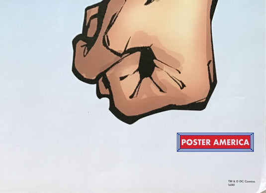 Superman Flying Cartoon Poster 22.5 X 34