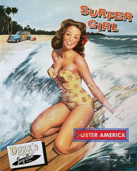 Surfer Girl By Scott Westmoreland Vintage 2003 Art Print 24 X 30 Vintage Poster