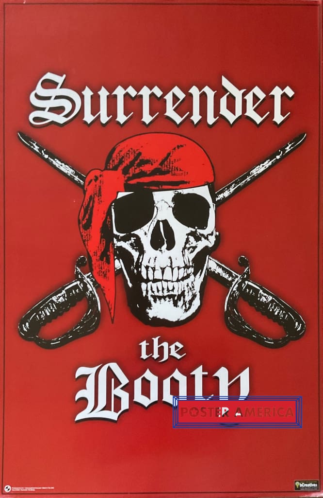 Load image into Gallery viewer, Surrender The Booty Pirate Skull Artwork 23 X 35 Novelty Poster
