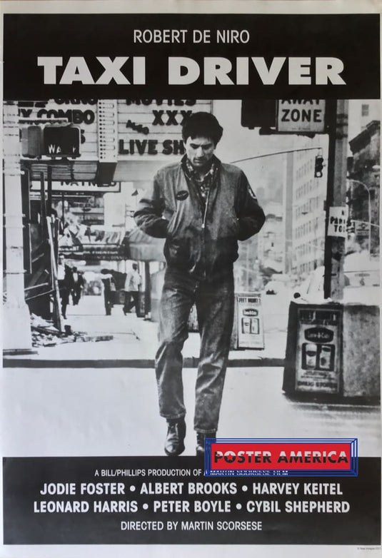 Taxi Driver Black And White Reproduction Promotional Movie Poster 24 X 35 Posters Prints & Visual