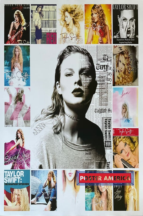 Taylor Swift Album Collage Poster 24 X 36