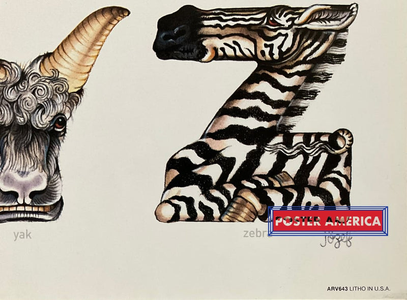 Load image into Gallery viewer, Xxx - The Animal Alphabet Vintage Art Print 12 X 36 Posters Prints &amp; Visual Artwork
