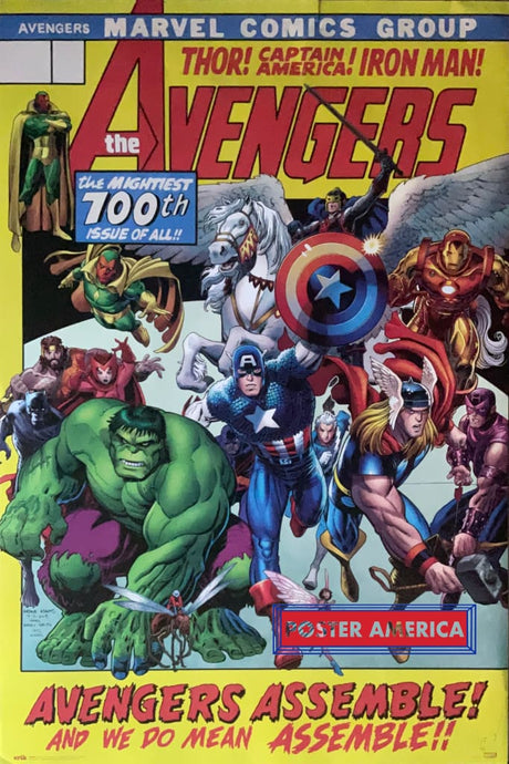 The Avengers Marvel Comics Thor Captain America Iron Man Poster 24 X 36