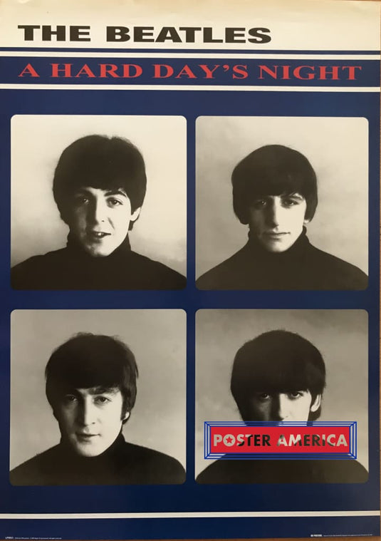 The Beatles A Hard Days Night Vintage 2003 Poster Quad Box Band Shot