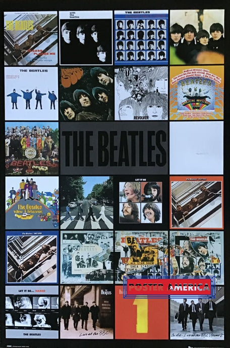 The Beatles Album Covers Collage Poster 24 X 36