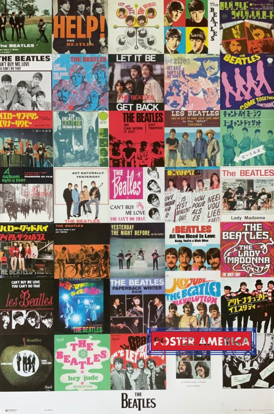 The Beatles Album Covers Collage Poster 24 X 36