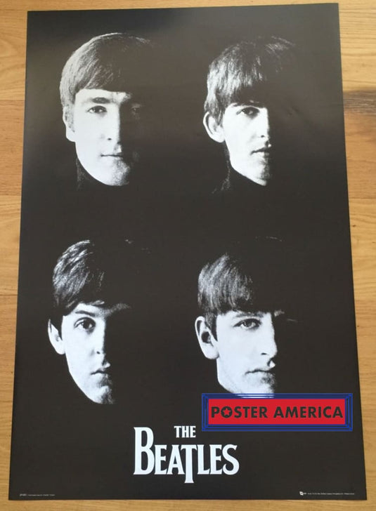 The Beatles Group Shot Black & White Poster 24 X 36