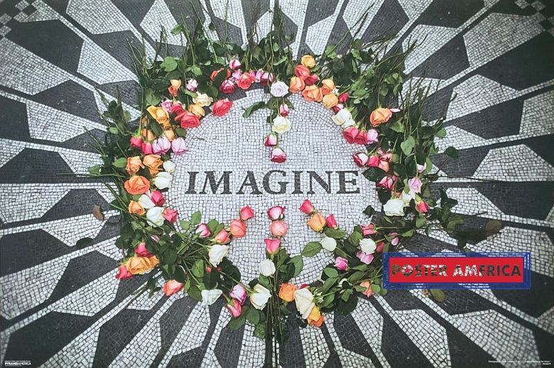 Load image into Gallery viewer, The Beatles Imagine John Lennon Memorial Poster 24 X 36
