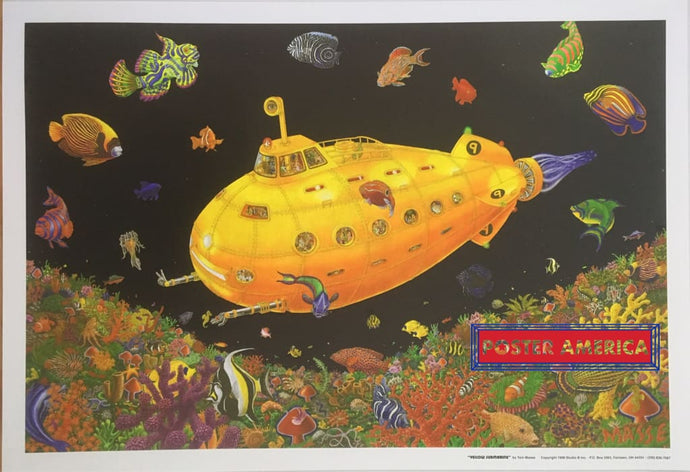 The Beatles Yellow Submarine By Tom Masse Poster 22 X 32 Vintage Poster