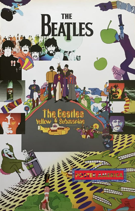 The Beatles Yellow Submarine Vintage 2002 Poster 22.5 X 34 John Lennon