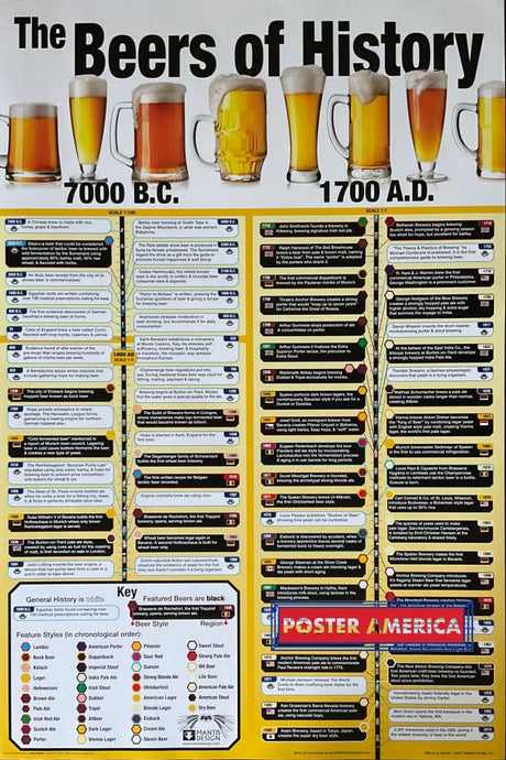 The Beers of History Novelty Poster 24 x 36 Poster