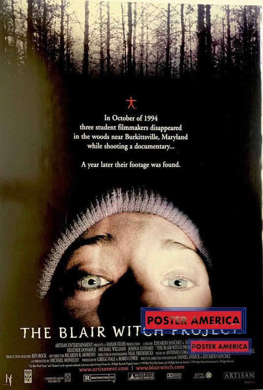 The Blair Witch Project Original Promotional Movie Poster 27 X 40 One Sheet