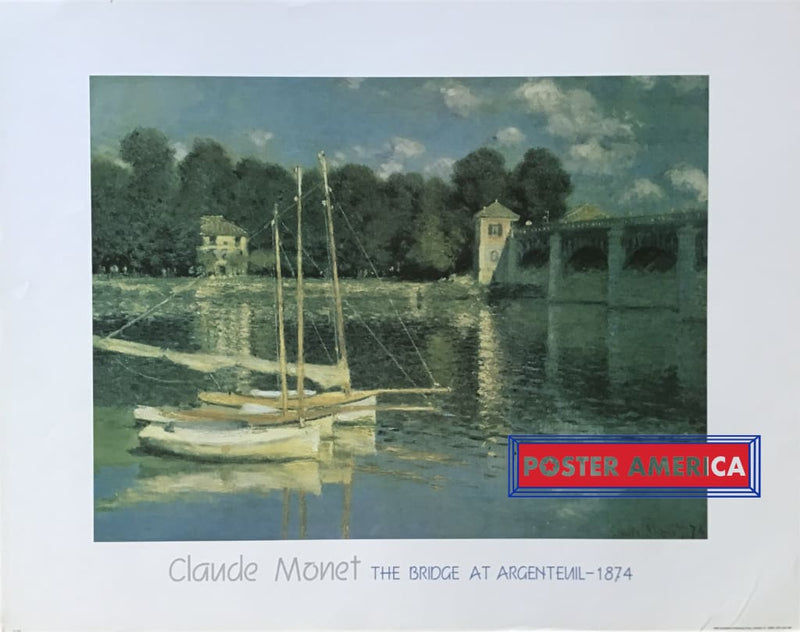 Load image into Gallery viewer, The Bridge At Argenteuil By Claude Monet Art Reproduction Poster 22 X 28
