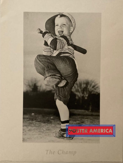 The Champ Original Vintage 1991 Kid With Bat Poster 18 X 23.5