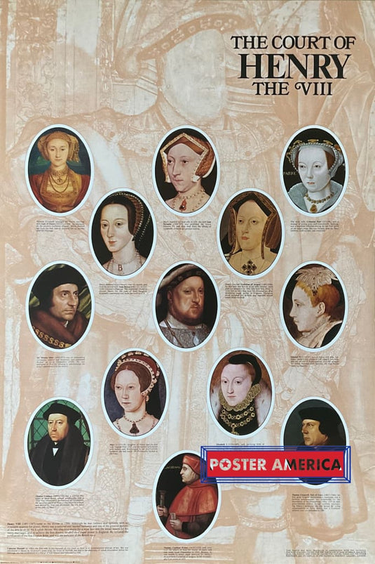 The Court Of Henry Viii 1973 Vintage Original Poster 24 X 35