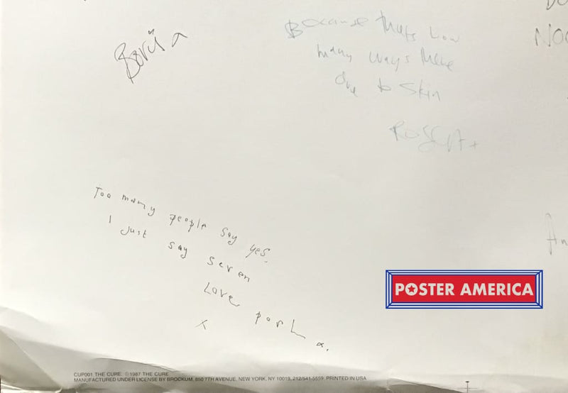 Load image into Gallery viewer, The Cure Printed Messages And Signatures Poster 23 X 34.5
