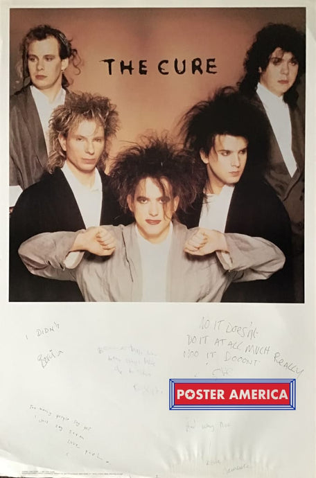 The Cure Printed Messages And Signatures Poster 23 X 34.5