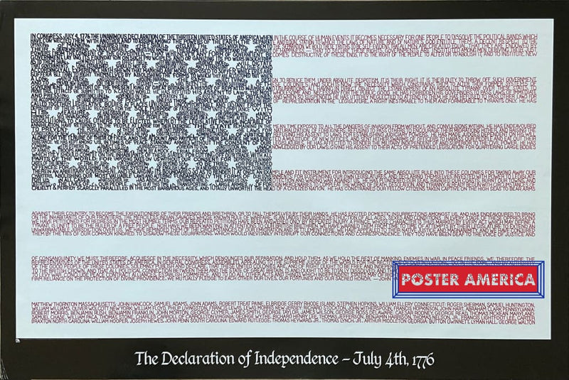 Load image into Gallery viewer, The Declaration Of Independence July 4Th 1776 Vintage Pop Art Poster 24 X 36 Vintage Poster
