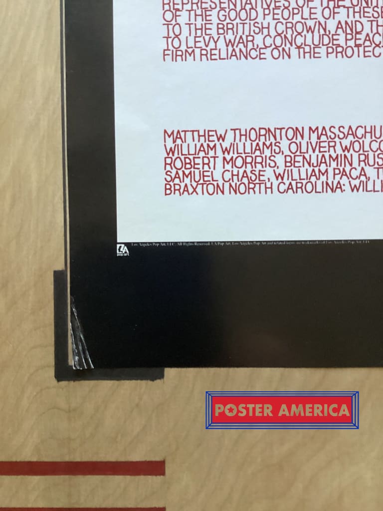 Load image into Gallery viewer, The Declaration Of Independence July 4Th 1776 Vintage Pop Art Poster 24 X 36 Vintage Poster
