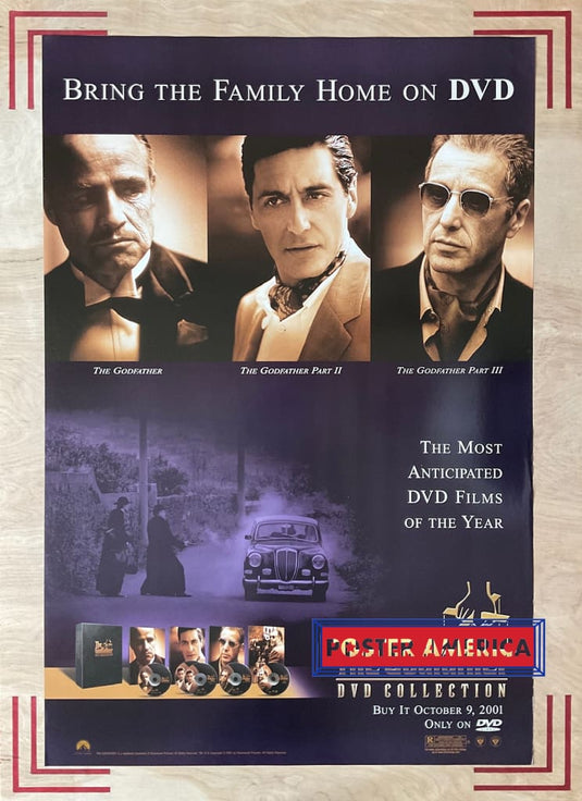 The Godfather Dvd Collection Promo Poster 27 X 39.5 One Sheet