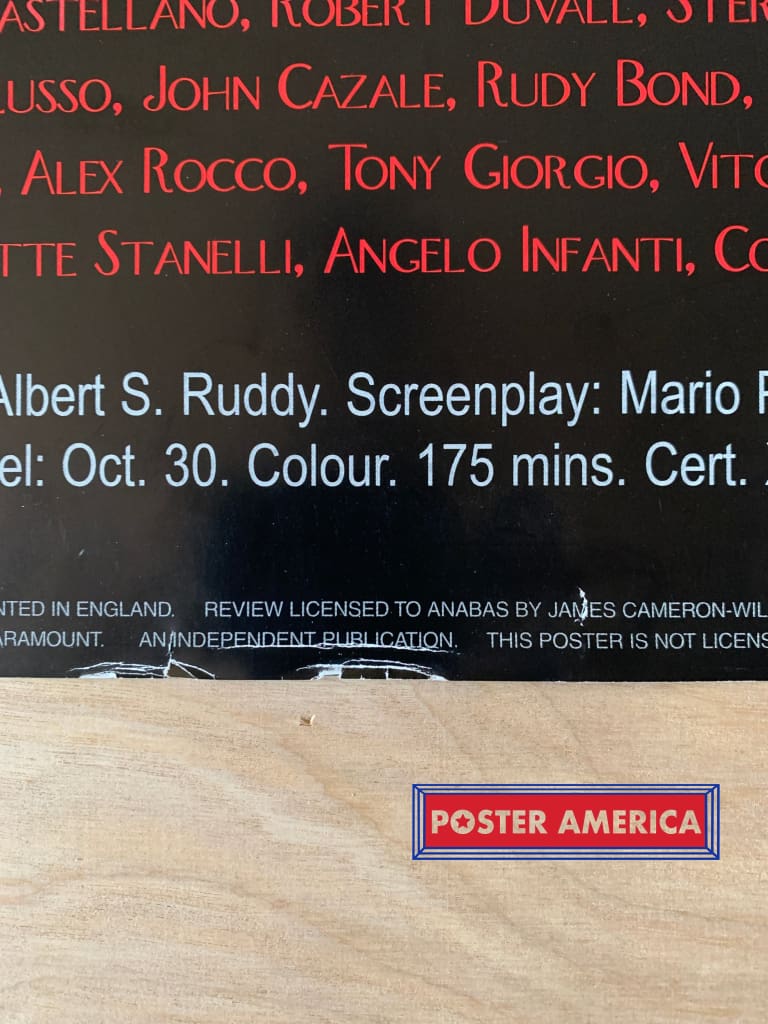 Load image into Gallery viewer, The Godfather Film Review Vintage 2001 Poster 24 X 34
