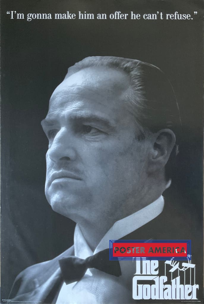 Load image into Gallery viewer, The Godfather Marlon Brando Quote Rare 2006 Poster 24 X 36
