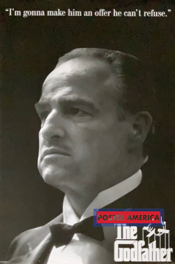 Load image into Gallery viewer, The Godfather Marlon Brando Quote Rare 2006 Poster 24 X 36
