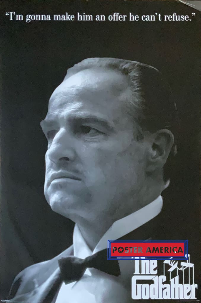 Load image into Gallery viewer, The Godfather Marlon Brando Quote Rare 2006 Poster 24 X 36
