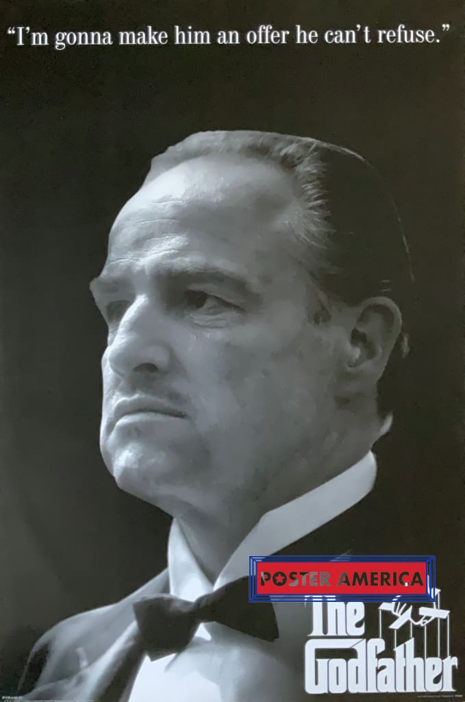 Load image into Gallery viewer, The Godfather Marlon Brando Quote Rare 2006 Poster 24 X 36
