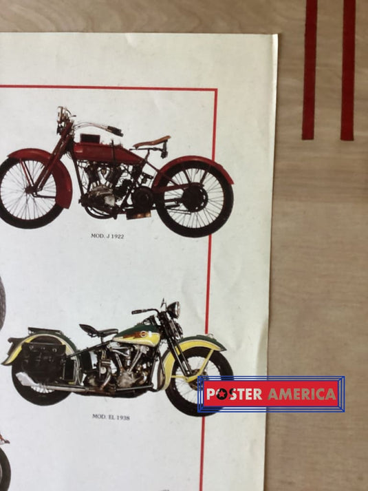 The Harley-Davidson Legend Models Vintage 1998 Poster 27 X 38 Vintage Poster