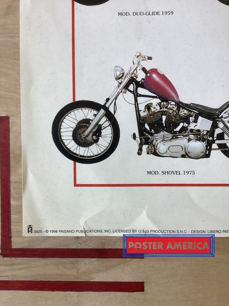 Load image into Gallery viewer, The Harley-Davidson Legend Models Vintage 1998 Poster 27 X 38 Vintage Poster
